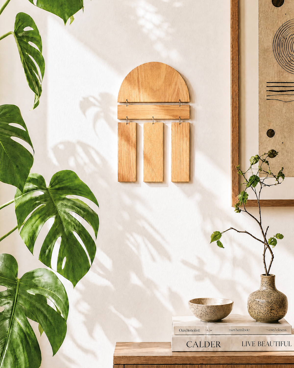 Rainfall, wooden wall hanging