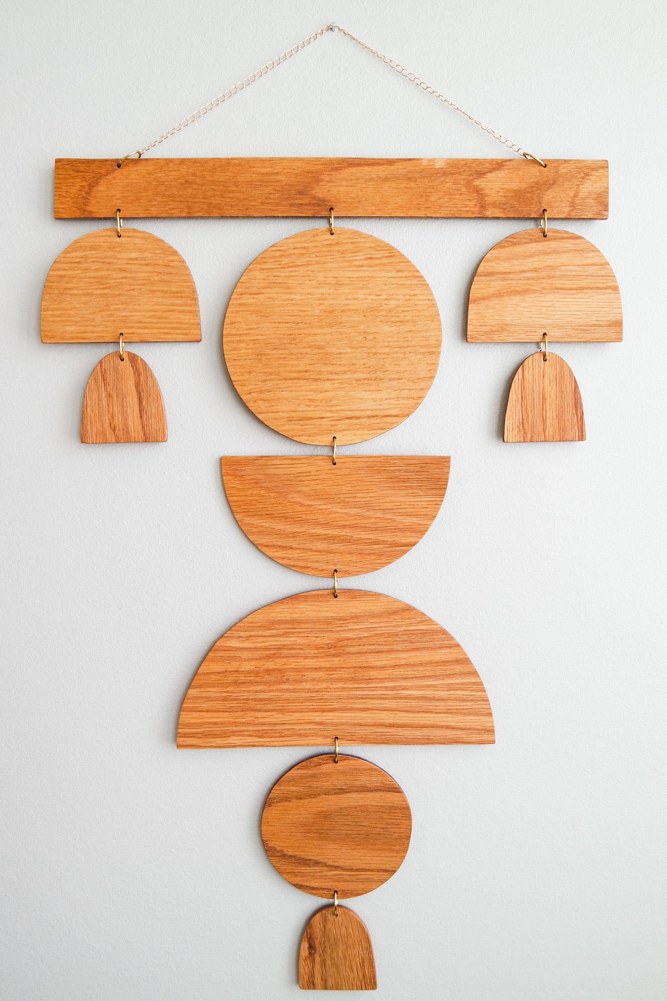 Closer front view of large size wooden wall hanging made from salvaged wood. A product of Wall Echoes.